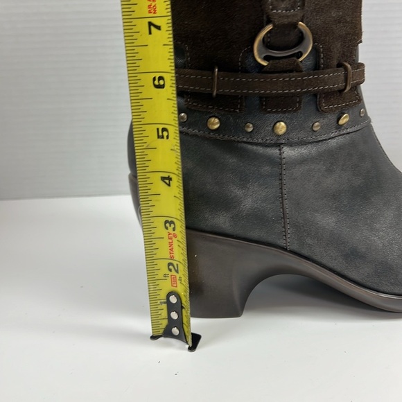 NEW Naot Gratify Black Pearl Leather Hash Suede Boots Size EU 40 9.5 US - Picture 8 of 12